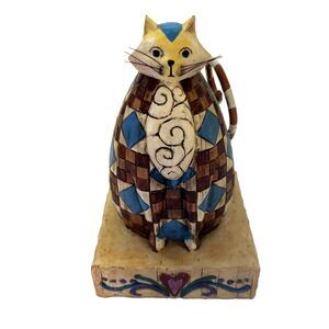 Vintage 2003 Jim Shore  HeartWood Creek Cat Figurine Abigail #114419T Enesco